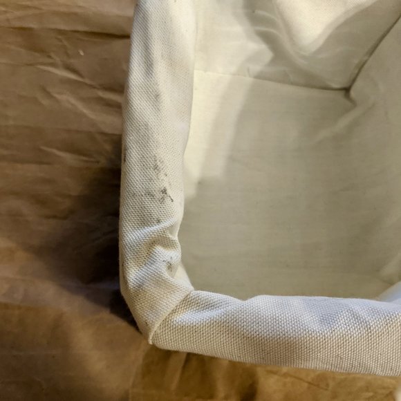 Lined NWOT Divided Wicker Organizer Basket (Grey) - Picture 12 of 15